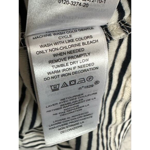 Lauren Ralph Lauren Sz M Striped Long Sleeve Suede Elbow Patches‎ nautical navy - Picture 10 of 10